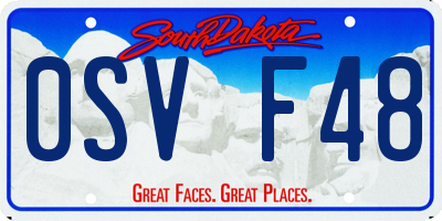 SD license plate 0SVF48