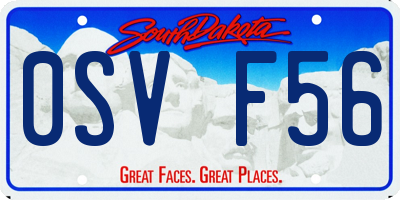 SD license plate 0SVF56