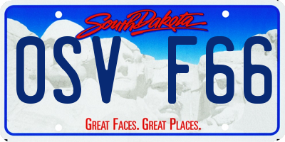 SD license plate 0SVF66