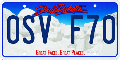 SD license plate 0SVF70