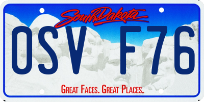 SD license plate 0SVF76