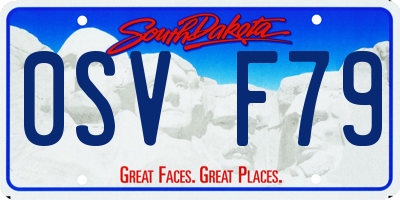 SD license plate 0SVF79