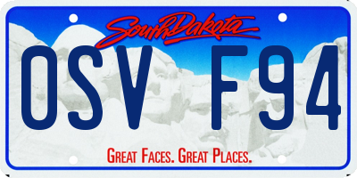 SD license plate 0SVF94