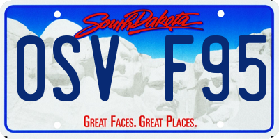 SD license plate 0SVF95