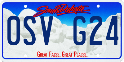 SD license plate 0SVG24
