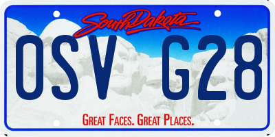 SD license plate 0SVG28