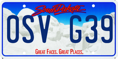 SD license plate 0SVG39