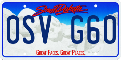 SD license plate 0SVG60