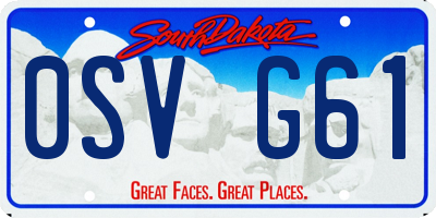 SD license plate 0SVG61