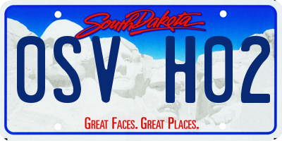 SD license plate 0SVH02