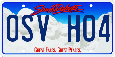 SD license plate 0SVH04