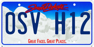 SD license plate 0SVH12