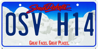 SD license plate 0SVH14