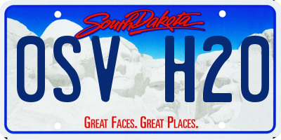 SD license plate 0SVH20