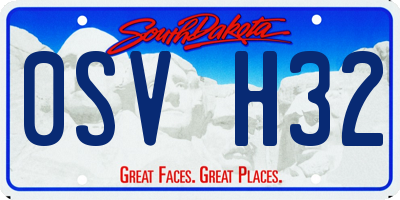 SD license plate 0SVH32