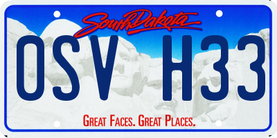 SD license plate 0SVH33