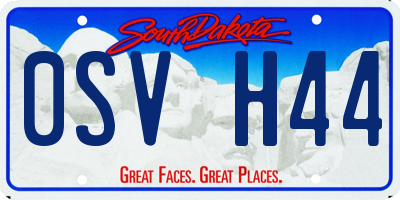 SD license plate 0SVH44
