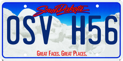 SD license plate 0SVH56