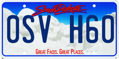 SD license plate 0SVH60