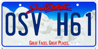 SD license plate 0SVH61