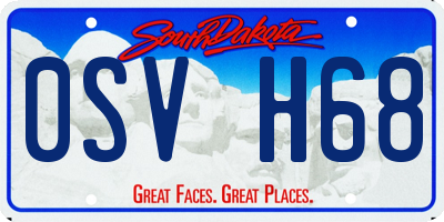 SD license plate 0SVH68