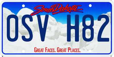 SD license plate 0SVH82