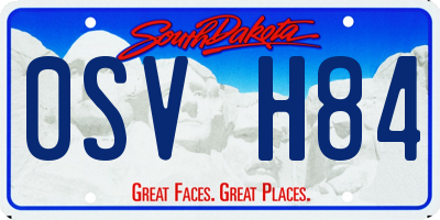SD license plate 0SVH84