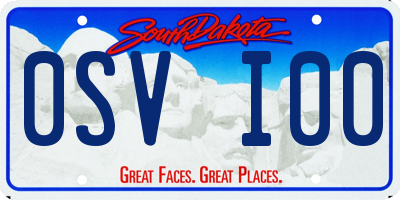 SD license plate 0SVI00