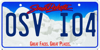 SD license plate 0SVI04