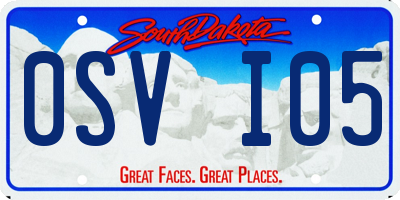 SD license plate 0SVI05