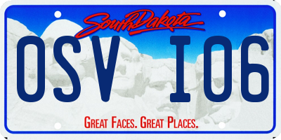 SD license plate 0SVI06