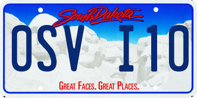 SD license plate 0SVI10