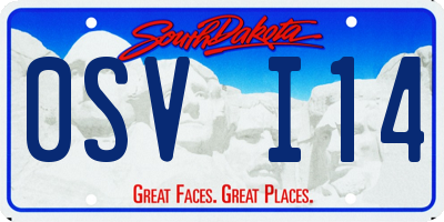 SD license plate 0SVI14