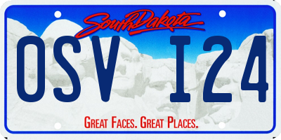 SD license plate 0SVI24