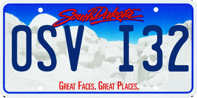 SD license plate 0SVI32