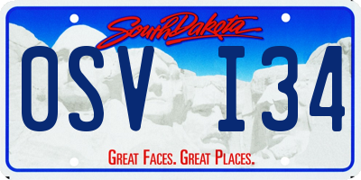 SD license plate 0SVI34