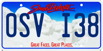 SD license plate 0SVI38