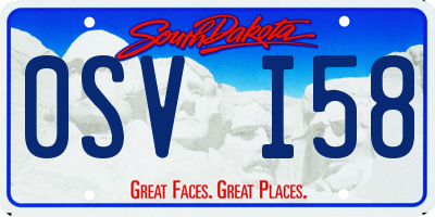SD license plate 0SVI58
