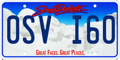 SD license plate 0SVI60