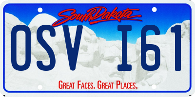 SD license plate 0SVI61