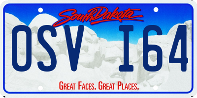 SD license plate 0SVI64