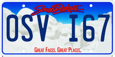 SD license plate 0SVI67