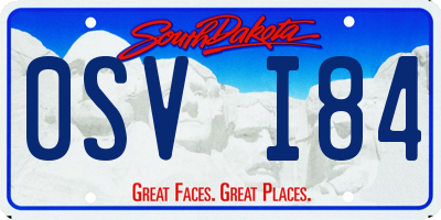 SD license plate 0SVI84