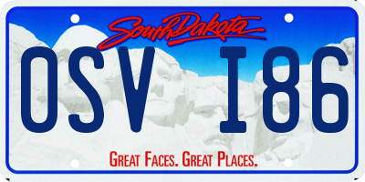 SD license plate 0SVI86