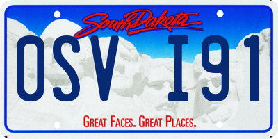 SD license plate 0SVI91