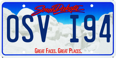 SD license plate 0SVI94