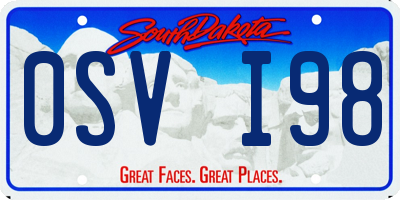 SD license plate 0SVI98