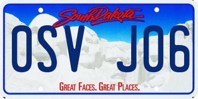 SD license plate 0SVJ06