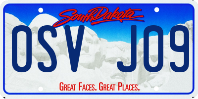 SD license plate 0SVJ09