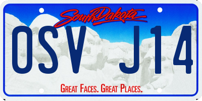 SD license plate 0SVJ14